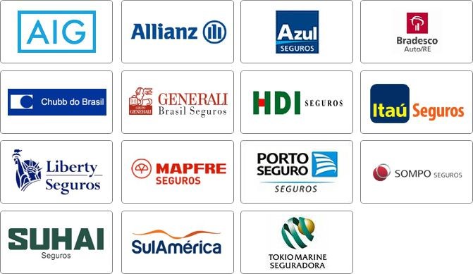 Azul, icatu, itau seguros, ituran, liberty, porto seguro, suhai, sul america, tokio marine